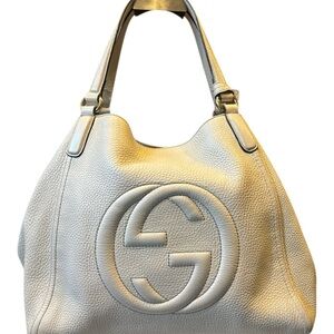 Gucci Cream Leather Soho Shoulder Bag